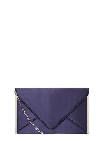 Dorothy Perkins *showcase Navy Satin Clutch Bag