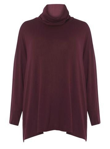 Dorothy Perkins Dp Curve Aubergine Soft Touch Jumper