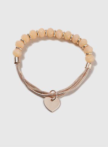 Dorothy Perkins Rose Gold Bead Bracelet