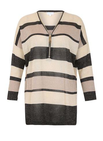 Dorothy Perkins *voulez Vous Black Stripe Glittery Top