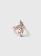 Dorothy Perkins Rhinestone And Leaf Ring