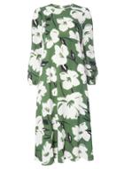 Dorothy Perkins Khaki Floral Print Midi Dress