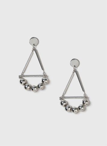 Dorothy Perkins Triangle Ball Drop Earrings