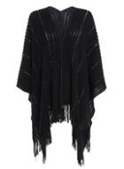 Dorothy Perkins *quiz Black Sequin Knitted Cape