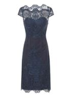 Dorothy Perkins *chi Chi London Navy Embroidered Bodycon Dress