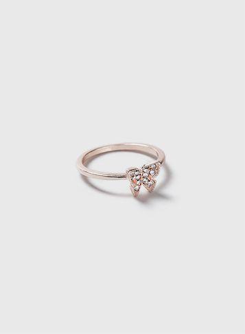 Dorothy Perkins Rhinestone Butterfly Ring