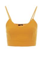 Dorothy Perkins *quiz Mustard Strap Crop Top