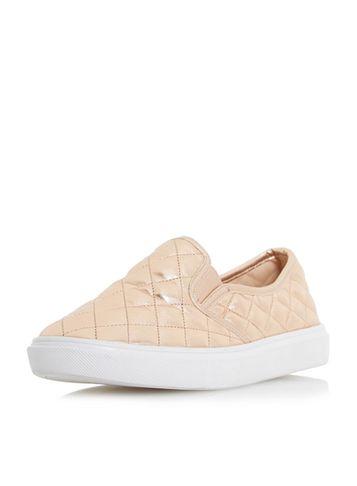 Dorothy Perkins *head Over Heels By Dune Blush Elsaa Q Quilted Trainers