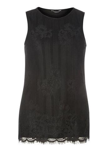 Dorothy Perkins *tall Black Lace Shell Top
