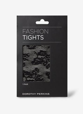 Dorothy Perkins 1 Pack Black Floral Lace Tights