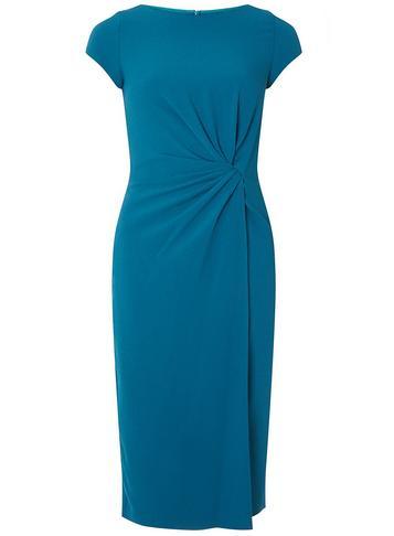 Dorothy Perkins *lily & Franc Teal Blue Manipulated Wrap Dress