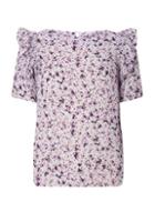 Dorothy Perkins Lilac Ditsy Floral Print Ruffle Top