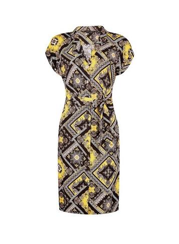 Dorothy Perkins Yellow Paisley Print Shirt Dress