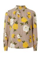 Dorothy Perkins Petite Shirred Neck Floral Print Top