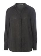 Dorothy Perkins *tall Polka Dot Tie Sleeve Shirt