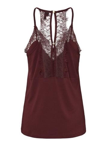 *vero Moda Wine Red Lace Camisole Top