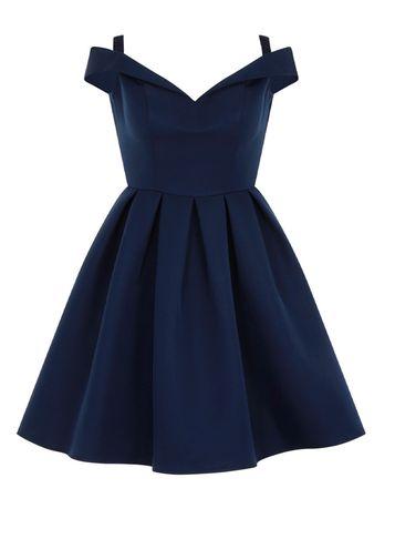 Dorothy Perkins *chi Chi London Curve Fold Over Bardot Dress