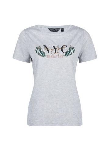 Dorothy Perkins Grey Marl 'nyc' Printed Motif T-shirt