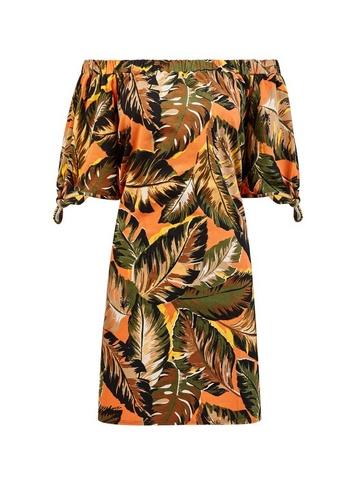Dorothy Perkins Orange Tropical Print Jersey Dress