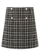 Dorothy Perkins *dp Curve Monochrome Boucle Checked A-line Skirt