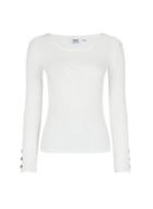 Dorothy Perkins Petite White Long Sleeve Cuff Detailed Top