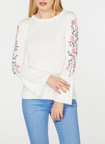 Dorothy Perkins Ivory Embroidered Jumper