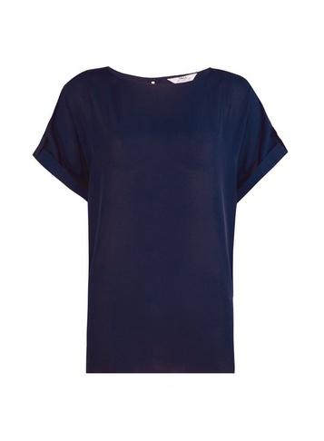 Dorothy Perkins *tall Navy Button Back T-shirt