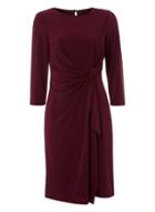 Dorothy Perkins *roman Originals Burgundy Twist Front Shift Dress