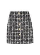 Dorothy Perkins Black Boucle Button Mini Skirt