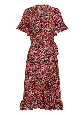 Girls On Film *girls On Film Multi Colour Animal Print Ruffle Dress