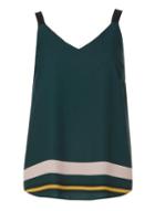 Dorothy Perkins Green Striped Border Camisole Top