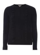 Dorothy Perkins Petite Navy Ruffle Cable Front Jumper