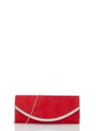 Dorothy Perkins *red Faux Suede Trim Bag
