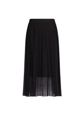 Dorothy Perkins Black Dobby Mesh Midi Skirt