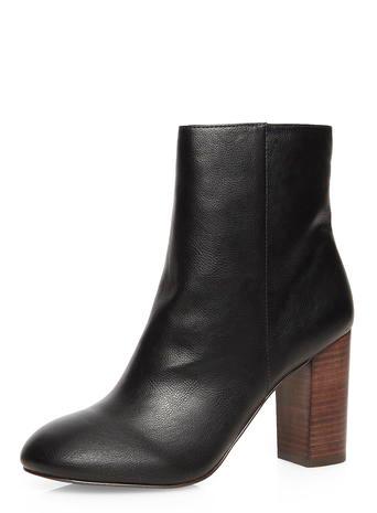 Dorothy Perkins Black 'loop' '70s Heeled Boots