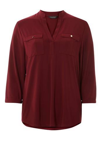 Dorothy Perkins Wine Red Utility Shirt
