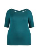 Dorothy Perkins *dp Curve Teal Blue Cross Back Top