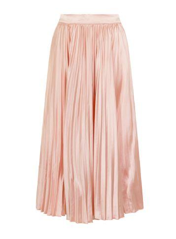 Dorothy Perkins *chi Chi London Pink Metallic Pleated Midi Skirt