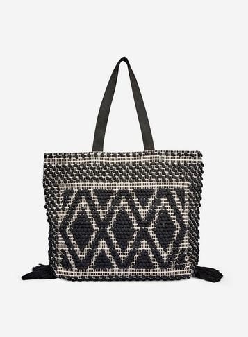 Dorothy Perkins Black Bobble Beach Shopper Bag