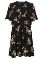 Dorothy Perkins Black Floral Twist Front Dress