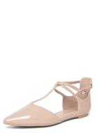 Dorothy Perkins Wide Fit Nude 'hally' Flats