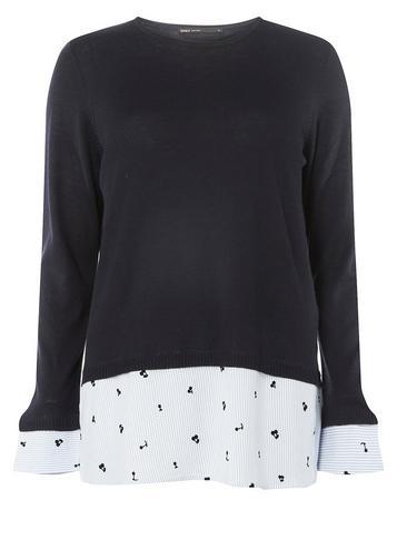 Dorothy Perkins * Only Navy 2-in-1 Pullover Knitted Top