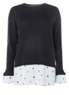 Dorothy Perkins * Only Navy 2-in-1 Pullover Knitted Top