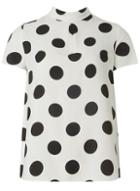 Dorothy Perkins Ivory Spotted Tie Back Top