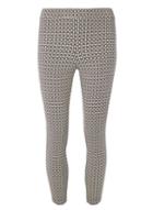 Dorothy Perkins Yellow And White Diamond Crop Bengaline Trousers