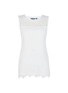 Dorothy Perkins *tall White Floral Lace Vest