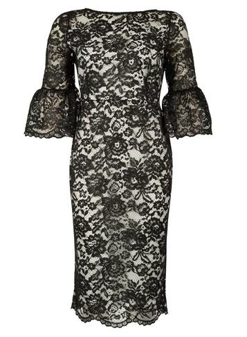 Dorothy Perkins *tfnc Black Lace Midi Bodycon Dress