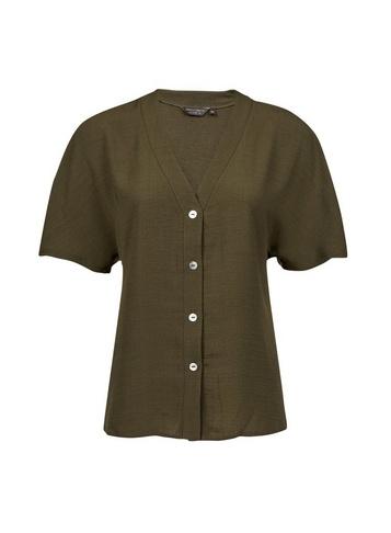 Dorothy Perkins Khaki Button Shirt