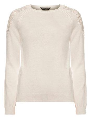 Dorothy Perkins Blush Lace Shoulder Jumper