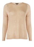 Dorothy Perkins Rose Gold Metallic Jumper